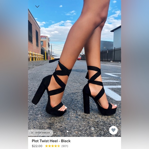 Fashion Nova Shoes - Plot Twist Heel - Black